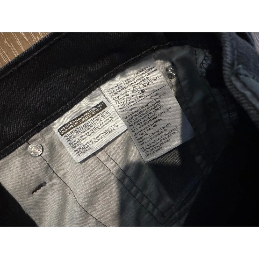 Levi's 511 Men's Slim Fit Jeans 32x32 Black Faded Wash Stretch Denim Pants
